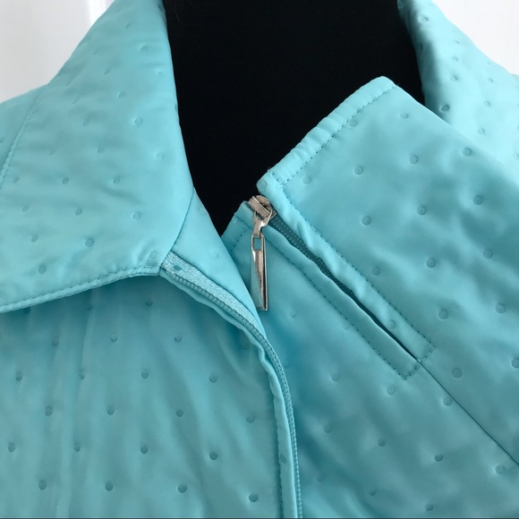 ✴️ Talbots Quilted Jacket Robins Egg Blue Sz14, NWOT - Picture 4 of 7